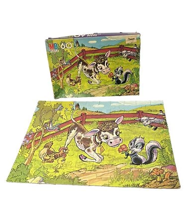 "Rompecabezas de colección Milton Bradley MB FARM 60 piezas 11"" x 16"" completo" Foto 1 de 4