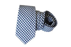 J. CREW MEN'S TIE BLUE/PLAIDS & CHECKS Width: 2.5/8" Length: 57" - Picture 1 of 3