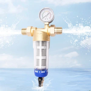 Filtro de agua para el hogar de 1-20 bar, sistema de prefiltración lavable para toda la casa reutilizable - Imagen 1 de 12