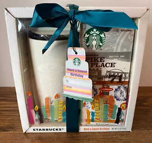 STARBUCKS Bicchiere Tazza da Viaggio in Ceramica Posto Pikes Caffè Confezione Regalo Compleanno NUOVO! - Foto 1 di 8