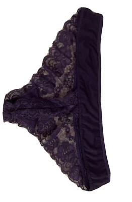 Joe Boxer 蕾丝丁字裤内裤 热门内衣 网花边 尺寸 XL 紫色 紫色 全新 — 第 1/4 张图片