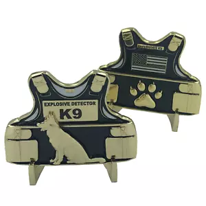 Explosives Detector K9 Body Armor Challenge Coin F-001 - Picture 1 of 3
