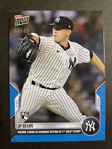 JP Sears - 2022 MLB TOPPS NOW Card 237 Blue Parallel 29/49 First Rookie Card - Picture 1 of 8