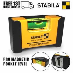 Stabila 17768 Pro Magnetic Pocket Spirit Level and Belt Clip Holder - Picture 1 of 4
