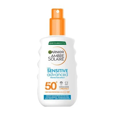 Garnier Ambre Solaire SPF 50+ Sensitive Advanced Sun Cream Spray, Factor 50, - Image 1 of 4