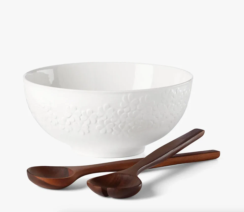 kate spade new york H1247 Blossom Lane Salad Bowl & Servers - Image 1 of 1
