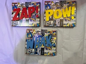 3 piece picture set batman ZAP! WHAM! POW! Marvel comics wall art - Picture 1 of 6