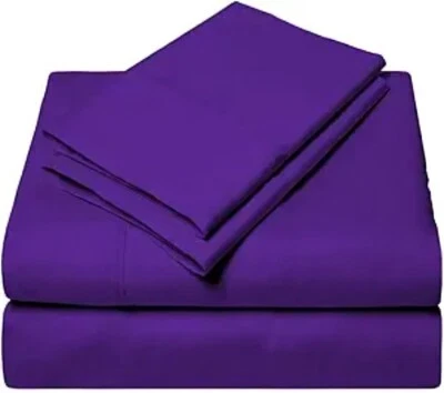 1000TC Egyptian cotton Purple Solid 8,10,12,15,Inch Deep Pocket Bedding Items - Image 1 of 4
