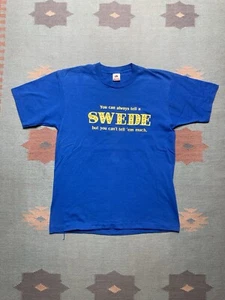 Vintage 90s graphic t shirt you can always tell a Swede funny joke novelty large - Picture 1 of 8
