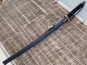 Espada militar vintage del ejército Japón samurai katana firmada número borde sable - Imagen 1 de 19