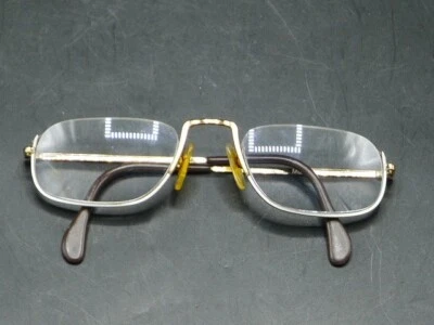 北欧眼镜(德国)型号 801 金色/白色 52/22/140 半框 — 第 1/3 张图片