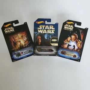 Hot Wheels Star Wars Lot Of 3 Gearonimo 1/8, Scoops Do Fuego 2/8, Duel... - Picture 1 of 7