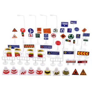 construction building sign toy mini Street Signs Road Signs for Kids Traffic - Picture 1 of 12