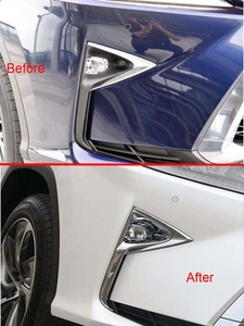 Chrome Front Fog Light Cover Trim for 2016-2019 Lexus RX350 RX450h High end - Picture 1 of 3