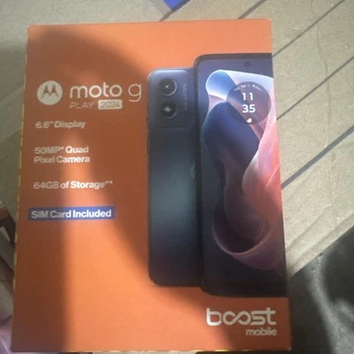 Motorola G Play 2024, 64GB Blue -Boost Mobile Prepaid Smartphone - Brand New - Image 1 of 3