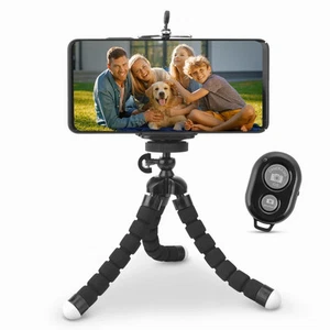 IDANCE Phone Tripod with Bluetooth Remote, 62" Flexible Tripod and Selfie... - Picture 1 of 7