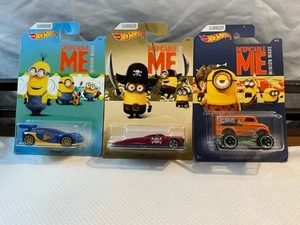 Hot Wheels 2017 "Despicable Me" Minion Made Set of 3 New in Package  - Picture 1 of 5