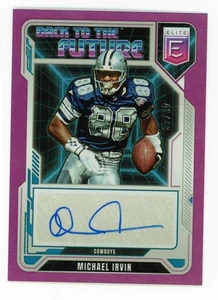2025 Donruss Elite Michael Irvin Purple Back to the Future Auto 43/49 Cowboys - Picture 1 of 2