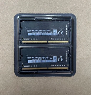 SK hynix 8GB (2X4GB) DDR4 SODIMM PC4-21300 2666MHZ Memory Kit - Image 1 of 2