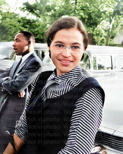 Rosa Parks & Martin Luther King 8x10 RARE COLOR Photo 601 REMASTERED - Picture 1 of 1
