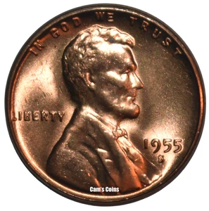 1955 S S/S Lincoln Wheat Cent Doubled Die Obverse Penny Error Red BU DDO RPM - Picture 1 of 2