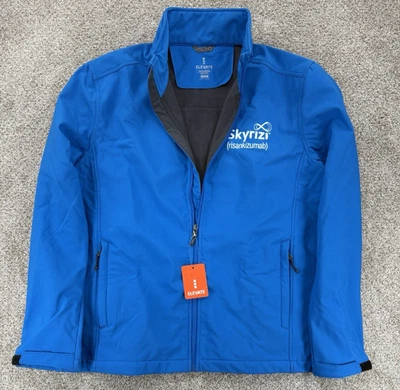 Elevate Maxon Softshell Jacket Mens XL Blue Full Zip Fleece Lined Waterproof NWT - Image 1 of 4
