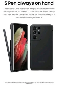Samsung Galaxy S21 Ultra 5G Coque Silicone avec S-Pen Noir, Neuf Boîte Ouverte - Photo 1 sur 5
