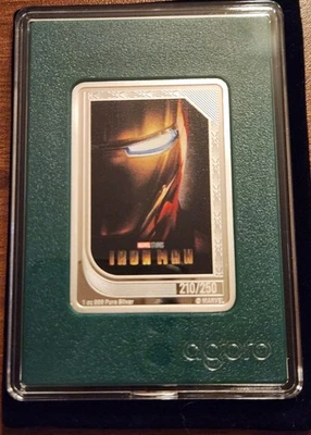 2025 Marvel Infinity Saga Moedas Comerciais Homem de Ferro Esmeralda 1 oz Prata #210/250 - Imagem 1 de 2