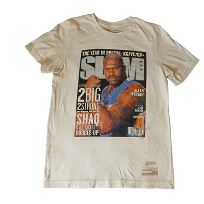Mitchell & Ness Slam Magazine Cover Shaq Shaquille O'Neal Lakers T-Shirt Medium - Image 1 of 4