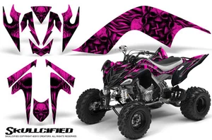 KIT DE GRÁFICOS YAMAHA RAPTOR 700 06-12 CREATORX CALCOMANÍAS ROSA CALAVERA - Imagen 1 de 1