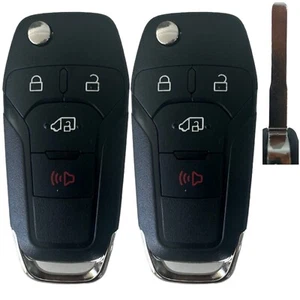 2 For 2019 2020 Ford Transit Replacement Remote Keyless Entry Fob Flip Key Blade - Picture 1 of 1
