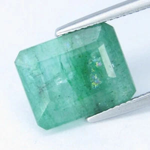 7.92Cts Natural Green Beryl Emerald 13.5x10.7mm Emerald Cut Collection Gemstone - Picture 1 of 6