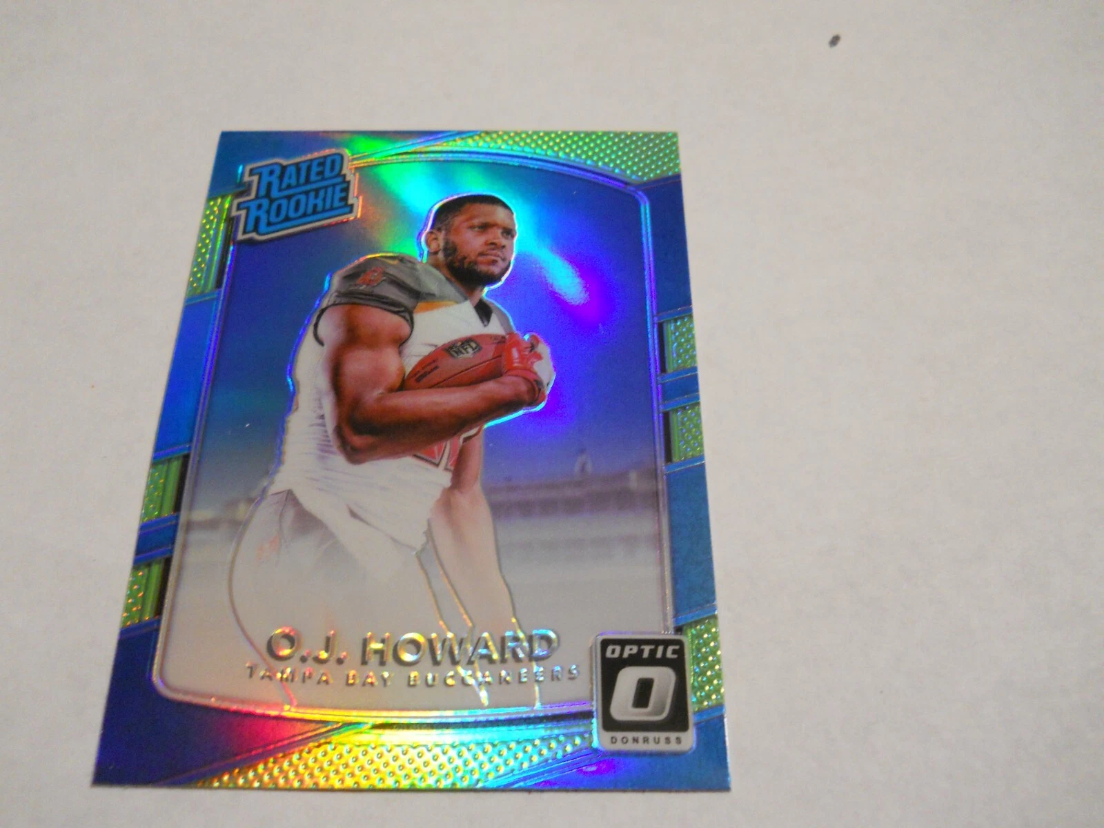 O.J. HOWARD ROOKIE LIME PRIZM TAMPA BAY BUCCANEERS 2017 PANINI DONRUSS OPTIC
