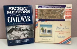 Lote Guerra Civil Misiones Secretas de la Guerra Civil Libro, Escenas de Gettysburg, Moneda - Imagen 1 de 24