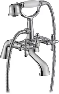 Francis Pegler Mercia Victorian Bath Shower Mixer Shower Kit - Picture 1 of 8