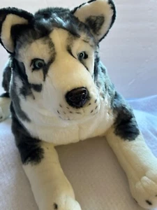 Best Made Toys Limited Husky Wolf Plush Puppy Dog Large Gray White Realistic 28” - Picture 1 of 15