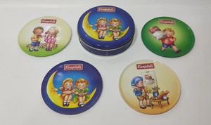 2005 Campbell's Soup Malaysia Kinder 4 x Metall Untersetzer mit Blechbehälter - Bild 1 von 10