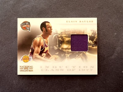 Parche Elgin Baylor 2010-11 Playoff National Treasures/49 - Lakers Salón de la fama Excelente Foto 1 de 4