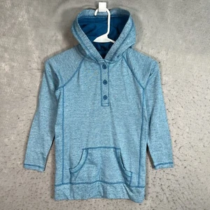 Ocean Pacific Henley Sweater Youth Medium Blue Hoodie Sweatshirt Girls - Picture 1 of 8