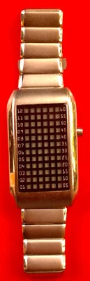 (#211) orologio LED watch 72 led gialli acciaio - Immagine 1 di 4