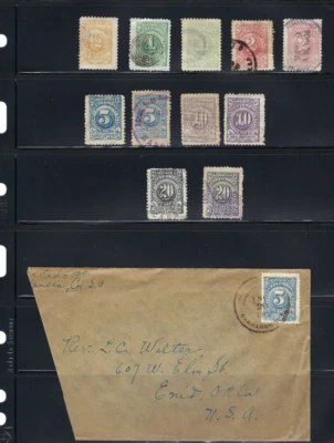 1912 COVER BARRANQUILLA TO 'OKLAHOMA  U.S  STAMPS IMPRINT LITOGRAFIA ARANGO 1904 - Image 1 of 4