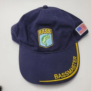 B.A.S.S. Bassmaster Fischermütze Kappe blau Strapback B23D - Bild 1 von 5