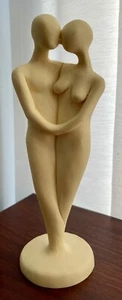 VTG HANDMADE Signed Heather Soderberg Mod Couple Love Statue Sculpture Romance - Picture 1 of 5