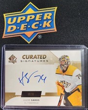 2022-23 SP Authentic Juuse Saros Auto /99 #SPC-JS Curated Signatures 