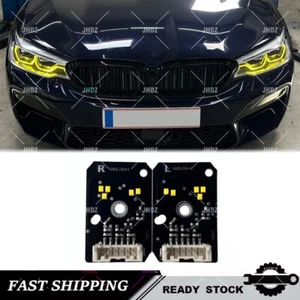 Yellow Angel Eye DRL LED Boards FOR BMW G30 540iX 530e 530eX 540dX 2017-2020 - Picture 1 of 5