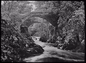 Linterna Mágica de Vidrio Diapositiva BETWS Y COED PUENTE ROMANO C1890 FOTO GALES - Imagen 1 de 2