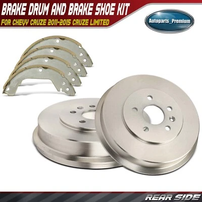 Tambores de freno traseros + zapatas de freno de cerámica para Chevy Cruze 2011-2015 Cruze Limited Foto 1 de 4