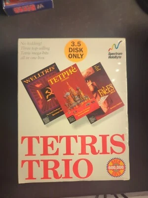 Tetris Trio PC Video Game Brand New Sealed Big Box Welltris Faces - Image 1 of 4