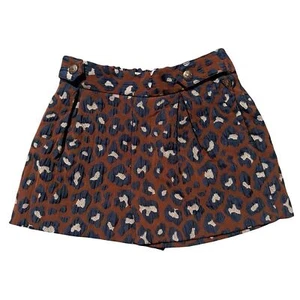 Scotch & Soda Girls Blue and Brown Leopard Skirt Size 4 - Picture 1 of 5