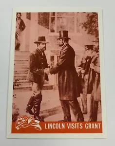 1965 Civil War Picture Card Reprint Single #49 Lincoln Visits Grant - Picture 1 of 2